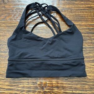 Lululemon Athletica Black Strappy Sports Bra